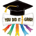 Ballon Alu XL You Did It Grad ! Diplôme – Grabo