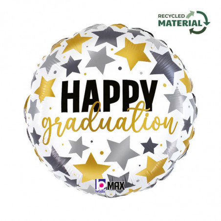 Ballon Alu Rond Graduation Metallic Stars – Grabo