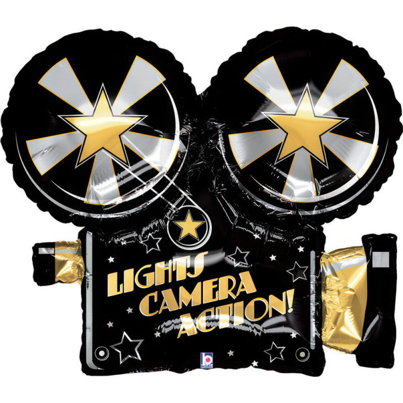 Ballon Alu XL Caméra de Cinéma "Light's Camera Action!" – Grabo