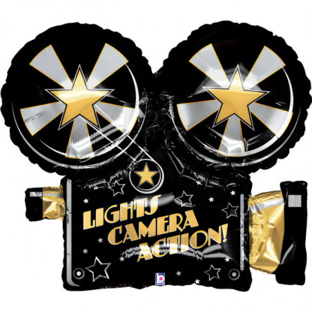 Ballon Alu XL Caméra de Cinéma "Light's Camera Action!" – Grabo