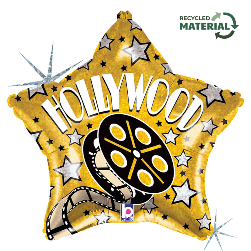 Ballon Alu Étoile Hollywood Star – Thème Cinéma – Grabo