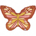 Ballon Mylar Papillon Boho Marron & Doré Boho Butterfly - Grabo