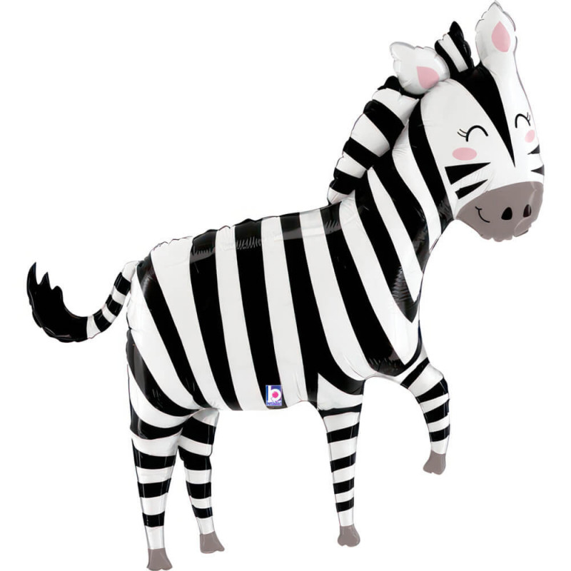 Ballon XL Zèbre qui sourit Jungle Zebra – Grabo
