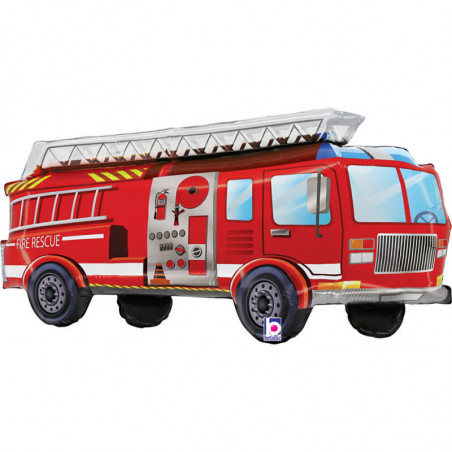 Ballon XL Camion de Pompier Rouge Red Firetruck – Grabo