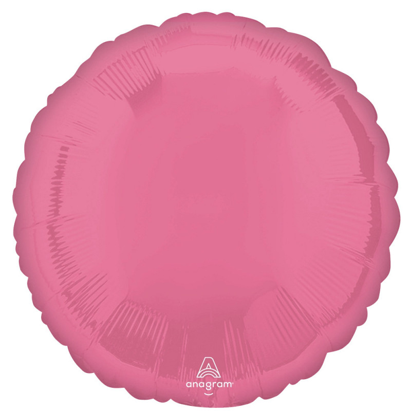 Ballon Mylar Rond Vibrant Rose Anagram