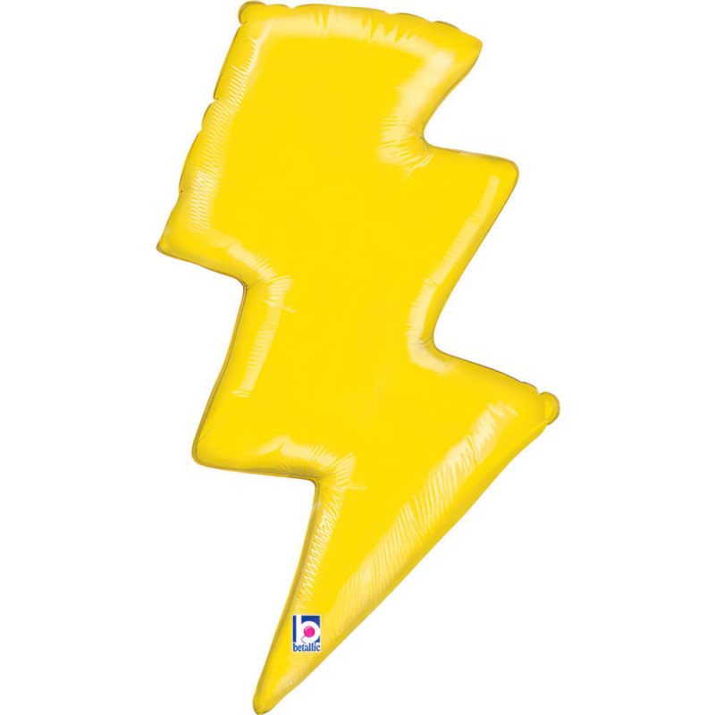 Ballon Alu Éclair Jaune 42 x 80 cm – Grabo