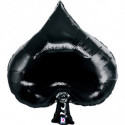 Ballon aluminium XL As de Pique Noir Casino Spade Grabo