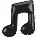 Ballon Alu Double Note de Musique Noire Music Note Double - Black – Grabo