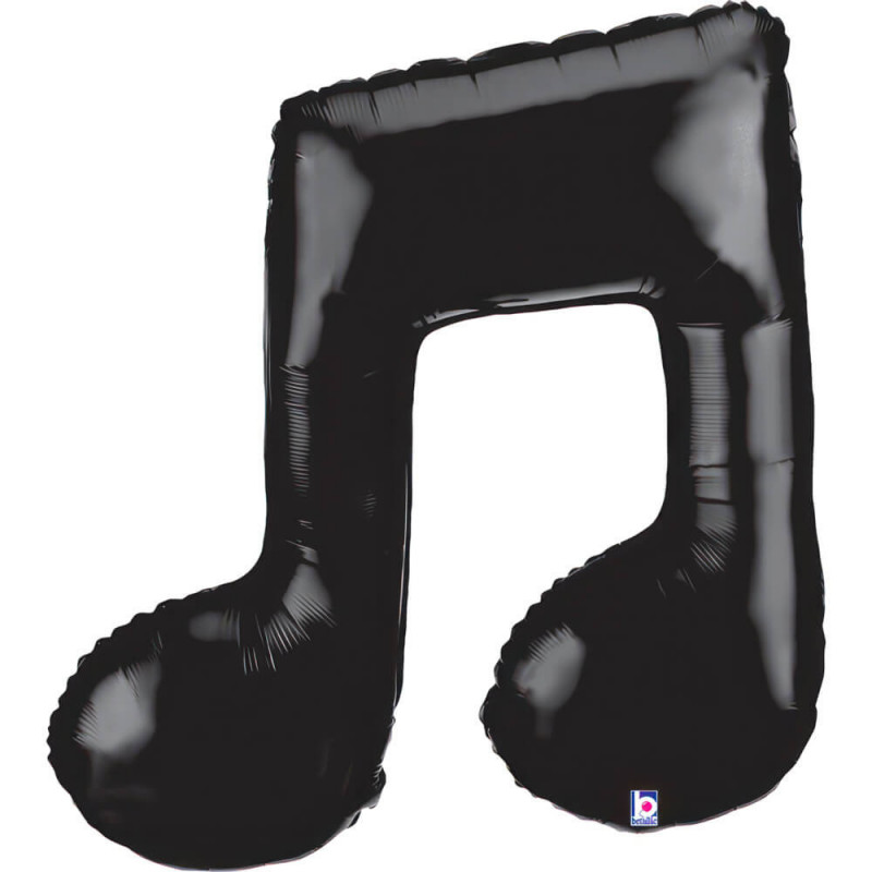 Ballon Alu Double Note de Musique Noire Music Note Double - Black – Grabo