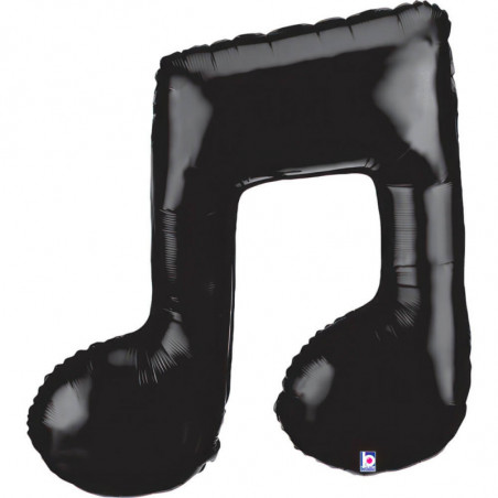 Ballon Alu Double Note de Musique Noire Music Note Double - Black – Grabo