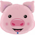 Ballon Alu XL Tête de Cochon Rose Pig Head – Grabo