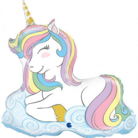 Ballon Licorne Pastel sur Nuage XL Macaron Unicorn – Grabo