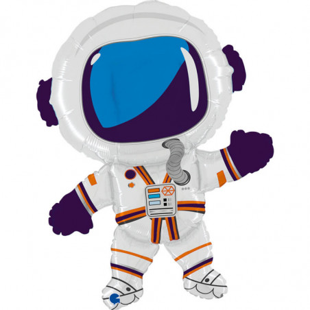 Ballon Alu XL Astronaute Blanc –  Happy Astronaut – Grabo
