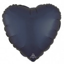 Ballon Coeur Bleu Marine Chromé Décoration Anagram