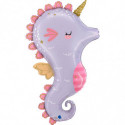 Ballon Alu XL Hippocampe Violet et Rose – Grabo
