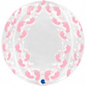 Ballon Cristal Motif Pieds Rose Bébé 48 cm – Grabo