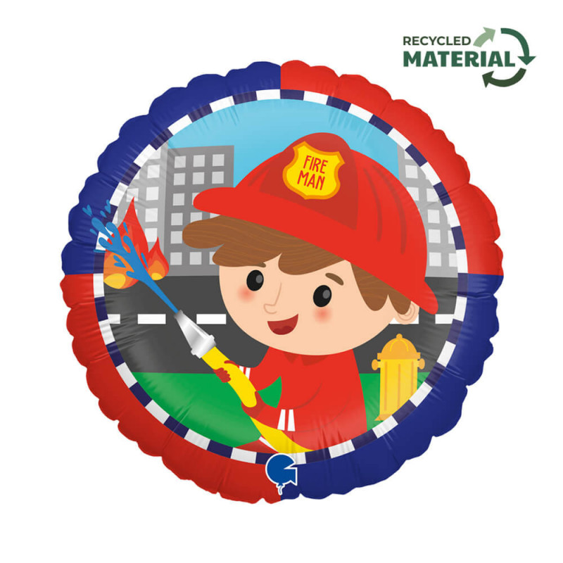 Ballon Rond Pompier Cool Fireman – Grabo