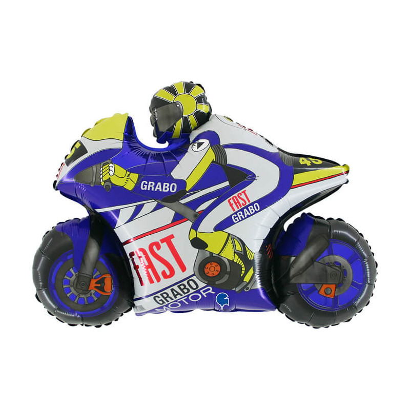 Ballon Alu XL Moto Bleue Moto GP 2007 Blue – Grabo