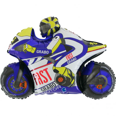 Ballon Alu XL Moto Bleue Moto GP 2007 Blue – Grabo