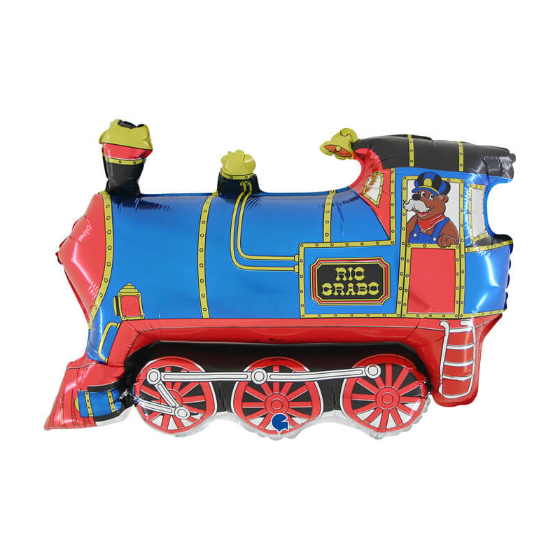 Ballon Locomotive Bleue – 75 x 47 cm – Grabo