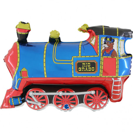 Ballon Locomotive Bleue – 75 x 47 cm – Grabo