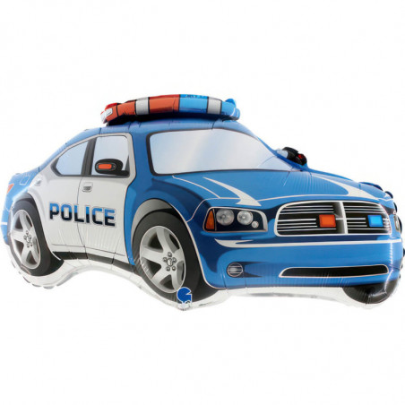 Ballon Voiture de Police Bleue Police Car Blue – Grabo