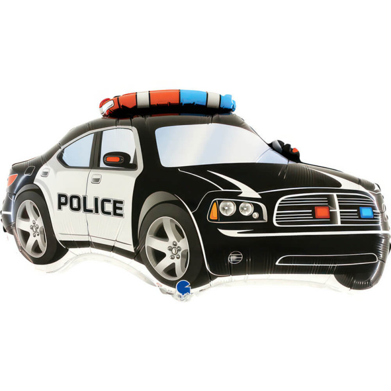 Ballon Voiture de Police Noire Police Car Black – Grabo
