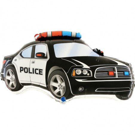 Ballon Voiture de Police Noire Police Car Black – Grabo