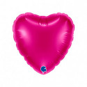 Lot de 10 Mini Ballons Alu Cœur Rose Framboise Magenta – 4" – Grabo
