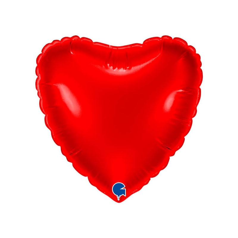 100 Mini BallonsAlu Coeur Rouge Métallisé – 9" – Grabo