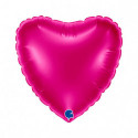 Lot de 10 Ballons 20 cm Alu Coeur Rose Framboise Magenta – 9" – Grabo