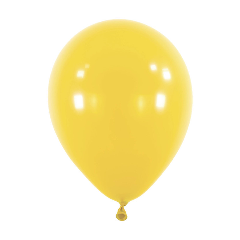 Mini Ballons latex 5" ROND - 13CM  - Jaune moutarde Mustard Anagram