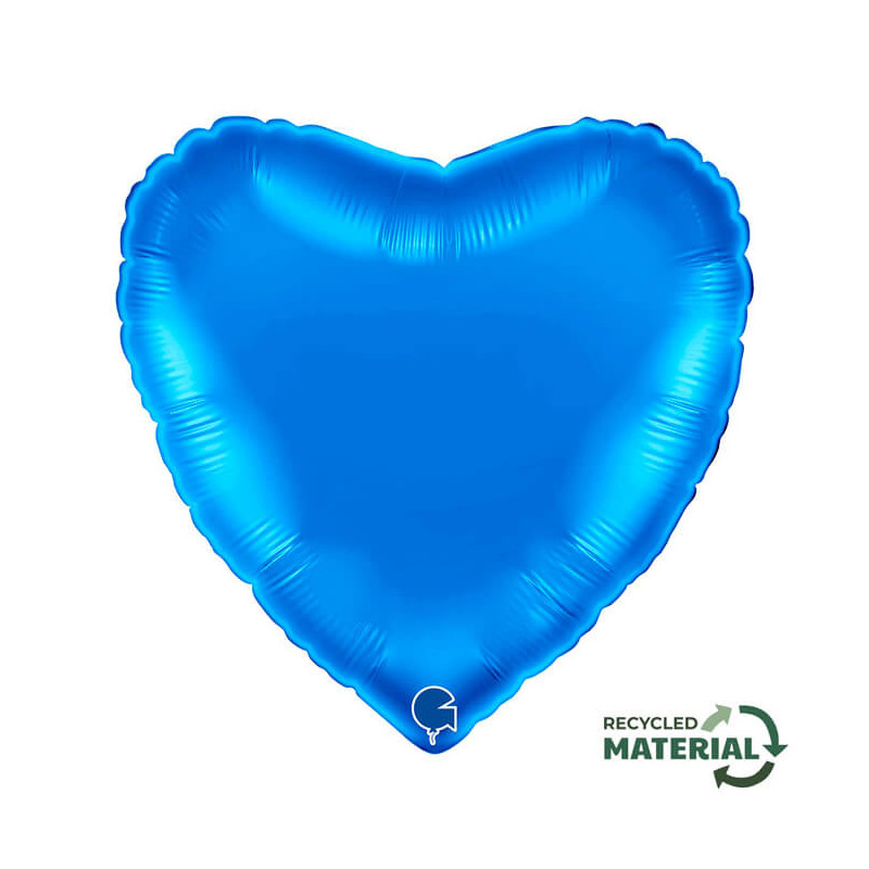 Ballon Alu Coeur Bleu – 18" – Grabo