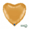 Ballon Cœur Doré Brillant – Gold 18" (45 cm) – Grabo