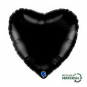Ballon Alu Cœur Noir – 18" – Grabo