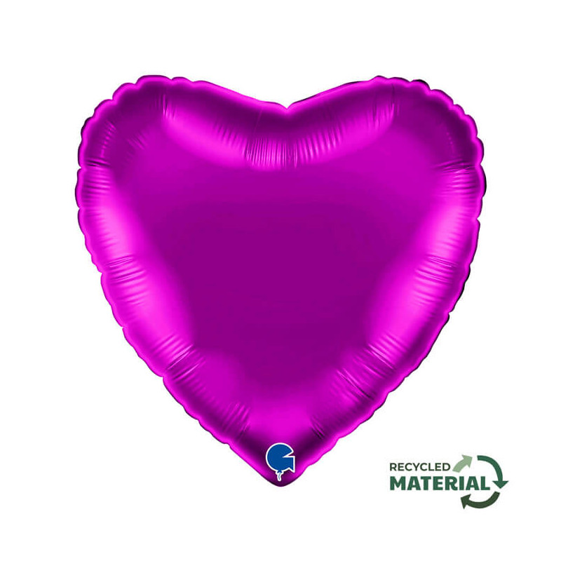 Ballon Alu Coeur Violet – 18" – Grabo