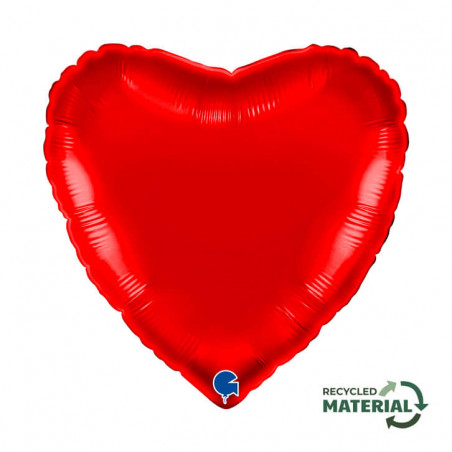 Ballon Alu Coeur Rouge – 18" – Grabo