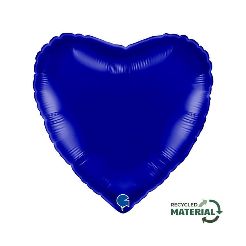 Ballon Alu Coeur Bleu Capri – 18" – Grabo