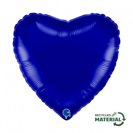 Ballon Alu Coeur Bleu Capri – 18" – Grabo