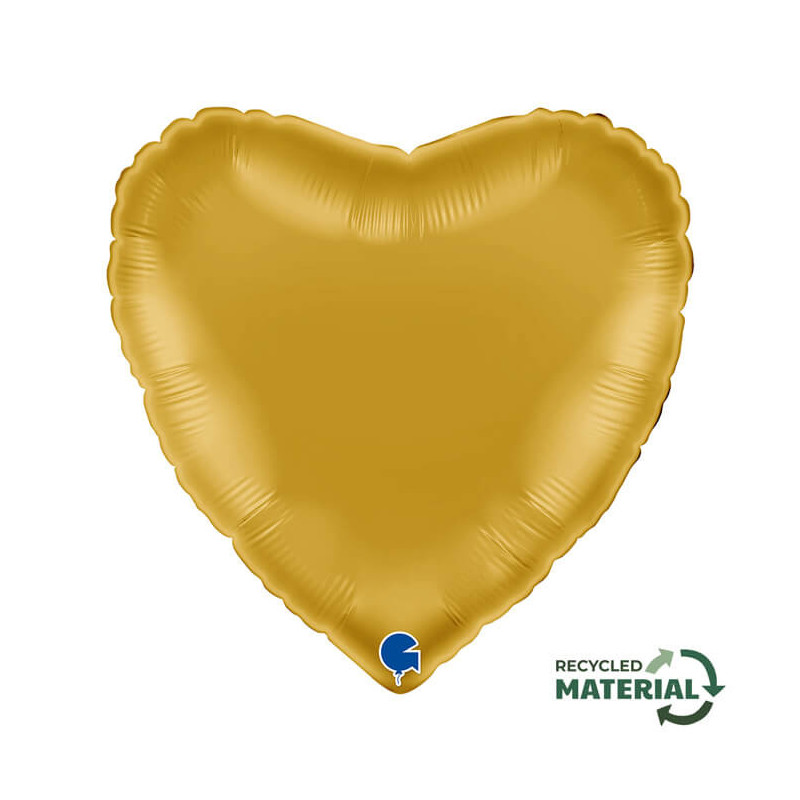 Ballon Alu Coeur Doré Brillant – 18" – Grabo