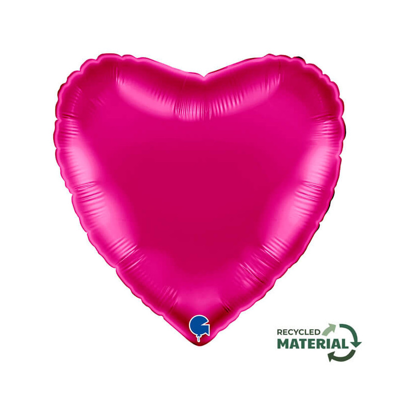 Ballon Alu Coeur Rose Framboise Magenta – 18" – Grabo