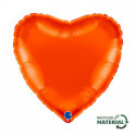 Ballon Alu Coeur Orange Brillant – 18" – Grabo