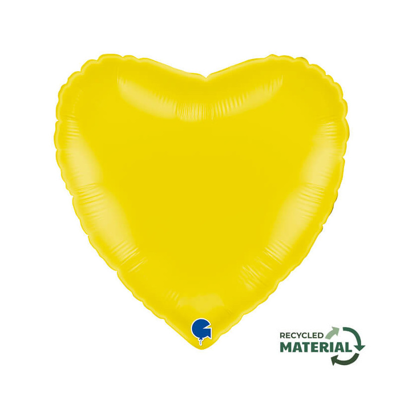 Ballon Alu Coeur Jaune – 18" – Grabo