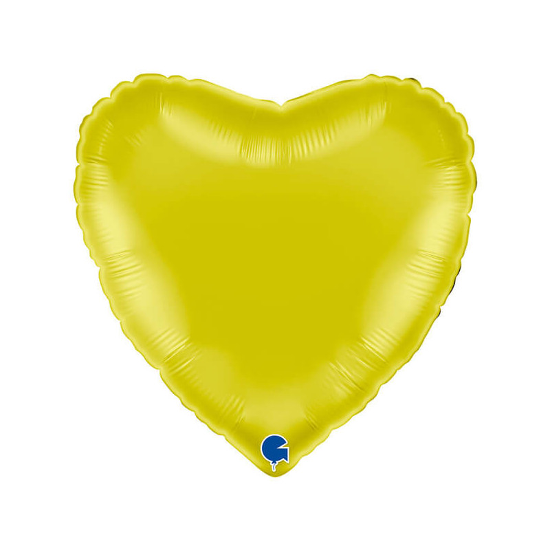Ballon Alu Coeur Jaune – 18" – Grabo