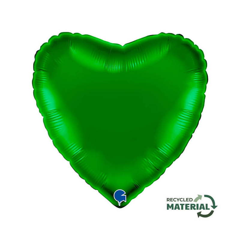 Ballon Alu Coeur Vert Brillant – 18" – Grabo