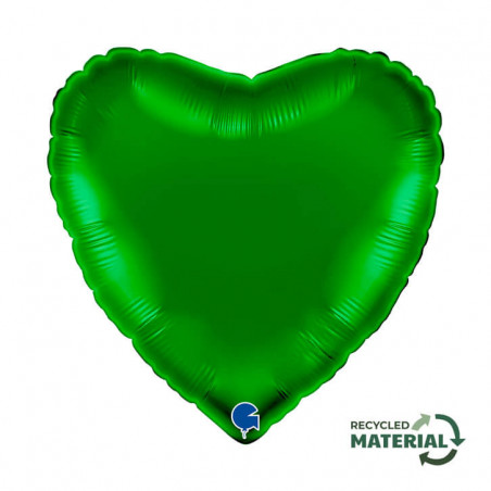 Ballon Alu Coeur Vert Brillant – 18" – Grabo