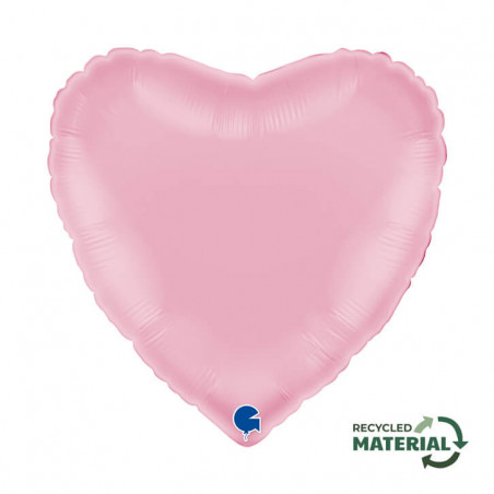 Ballon Cœur Rose Clair – Pastel Pink 18" (45 cm) – Grabo