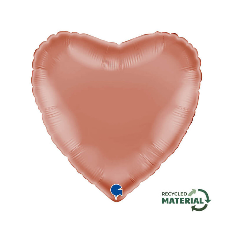Ballon Alu Coeur Rose Gold Brillant – 22" 56cm – Grabo