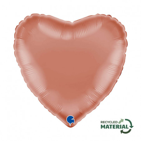Ballon Alu Coeur Rose Gold Brillant – 22" 56cm – Grabo