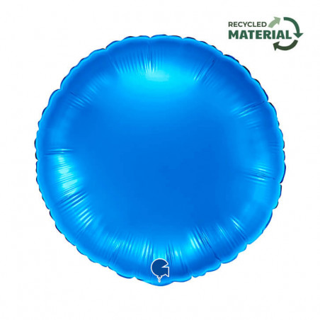 Ballon Alu Rond Bleu Brillant – 18" Blue – Grabo